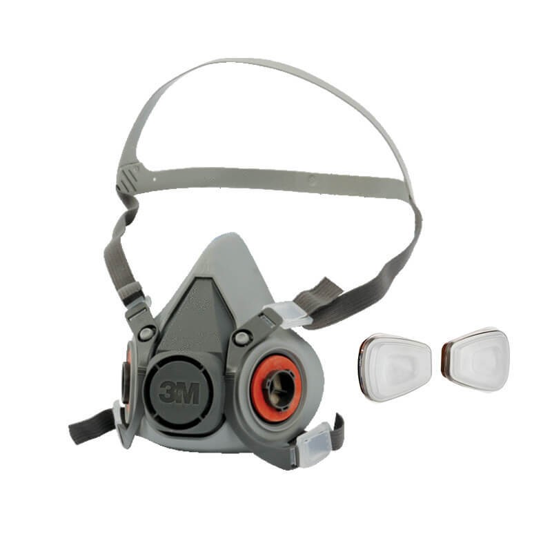Demi-masque de protection respiratoire de la série 6000 de 3M. Moyen.