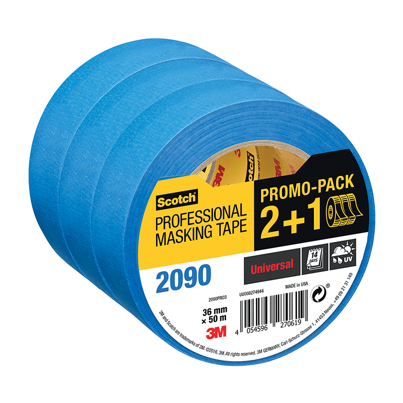 Ruban de masquage Papier 3M SCOTCH 2090, 24mm x 50m, Bleu ( Prix