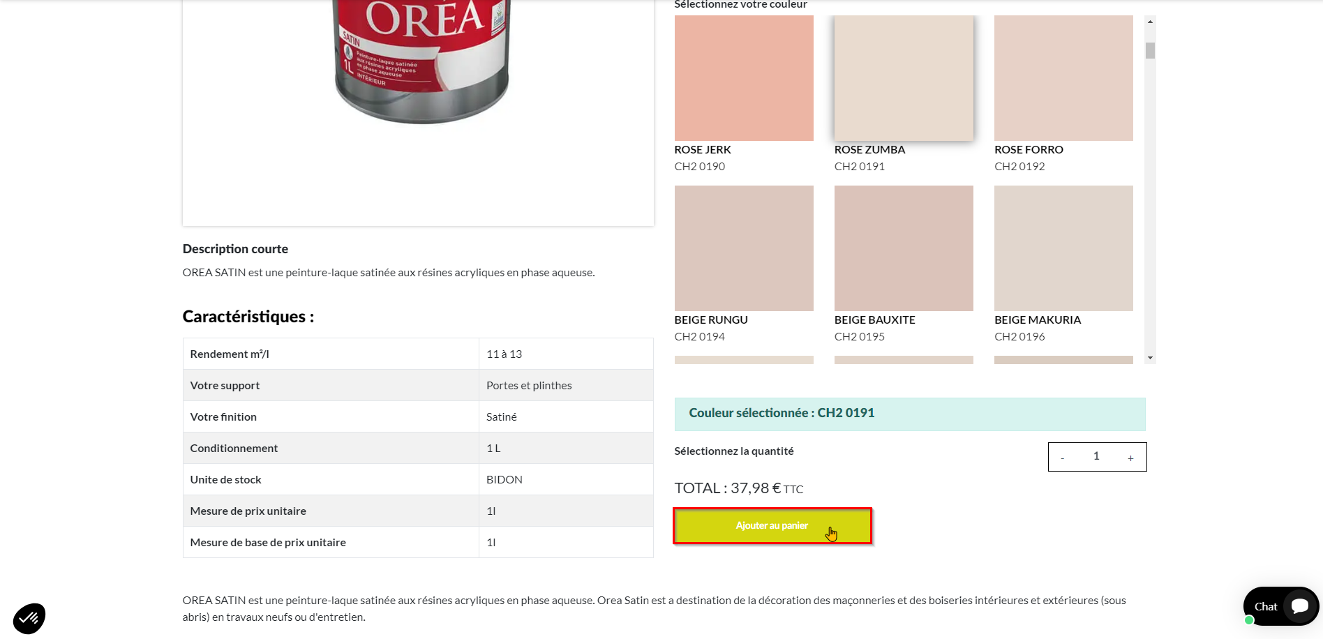 Ajouter peinture au panier | Seguret Décoration