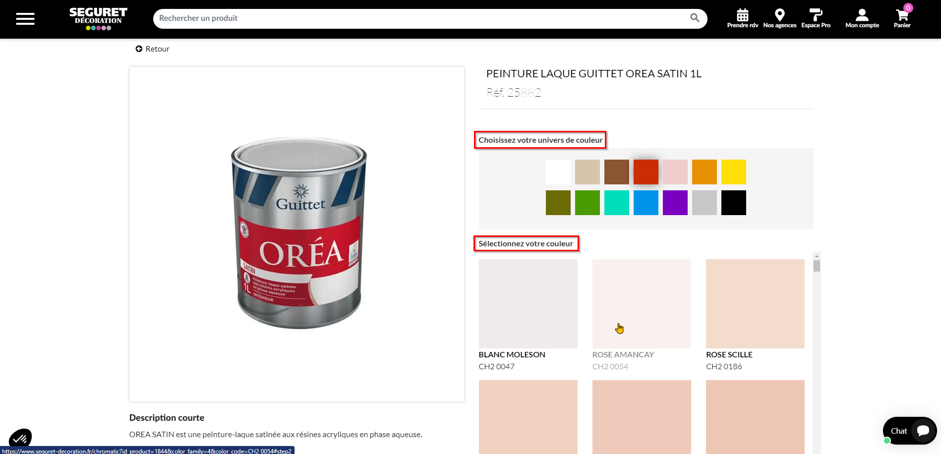 Choix couleur Chromatic | Seguret Décoration